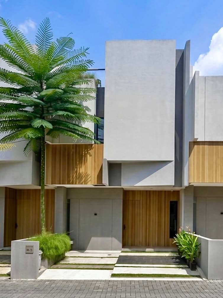 Tampak depan rumah tipe Sava di Asterloka Savanya