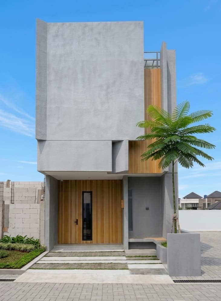 Tampak depan rumah tipe Vanya di Asterloka Savanya